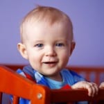 Baby in crib