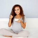 pregnant woman eating