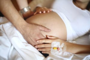 pregnant woman read for delivery