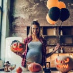 Pregnant woman on Halloween
