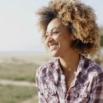 woman smiling