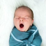Swaddled baby