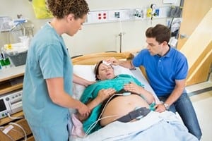 Dad in the delivery room